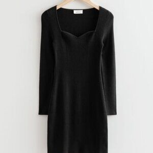 & Other Stories Knitted Bustier Midi Dress - Size S 🖤